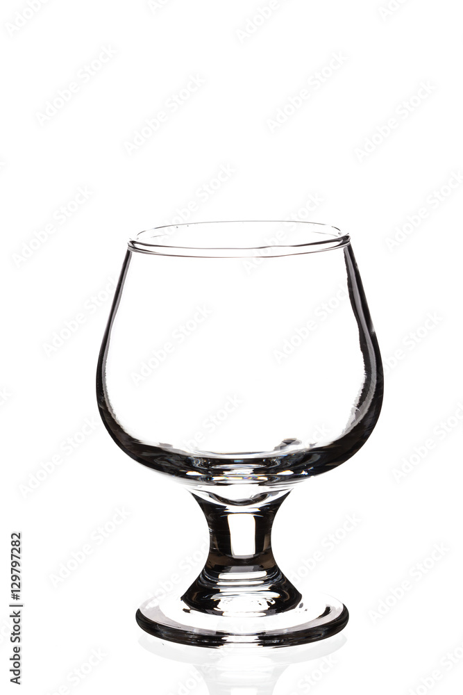 Empty wine glass. isolated on a white background Empty wine glass. isolated on a white background