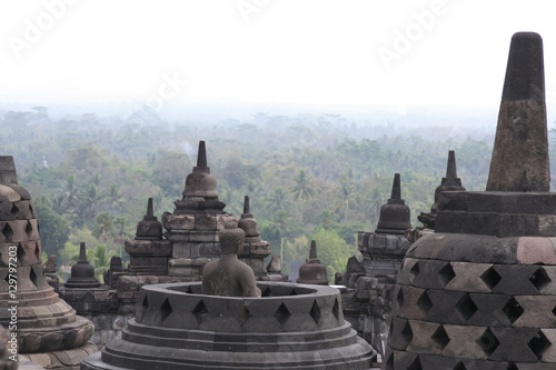 borobudur temple view java indonesia