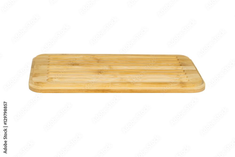 Cutting board isolated on white background, side view Cutting board isolated on white background, side view