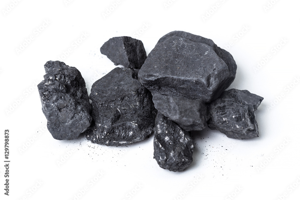 Natural wood charcoal Isolated on white Natural wood charcoal Isolated on white