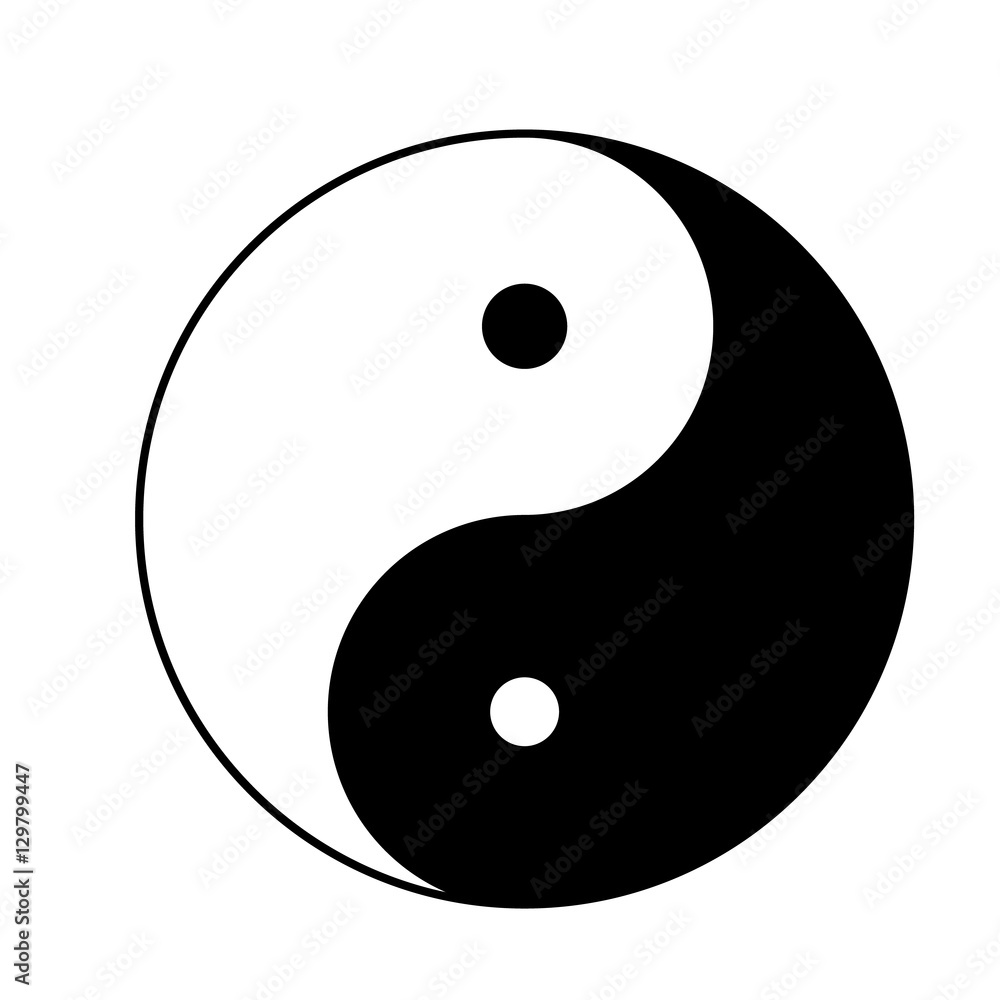 yin yang icon isolated on white background. yin yang sign. yin yang icon isolated on white background. yin yang sign.