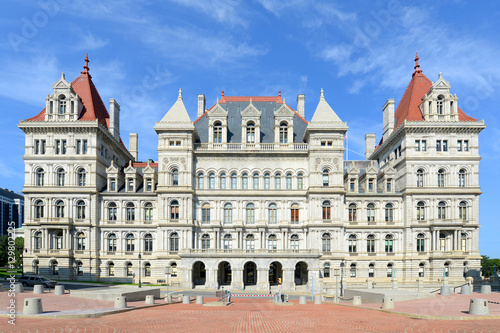 New York State Capitol  Albany  New York  USA. This building was built with Romanesque Revival and Neo-Renaissance style in 1867.