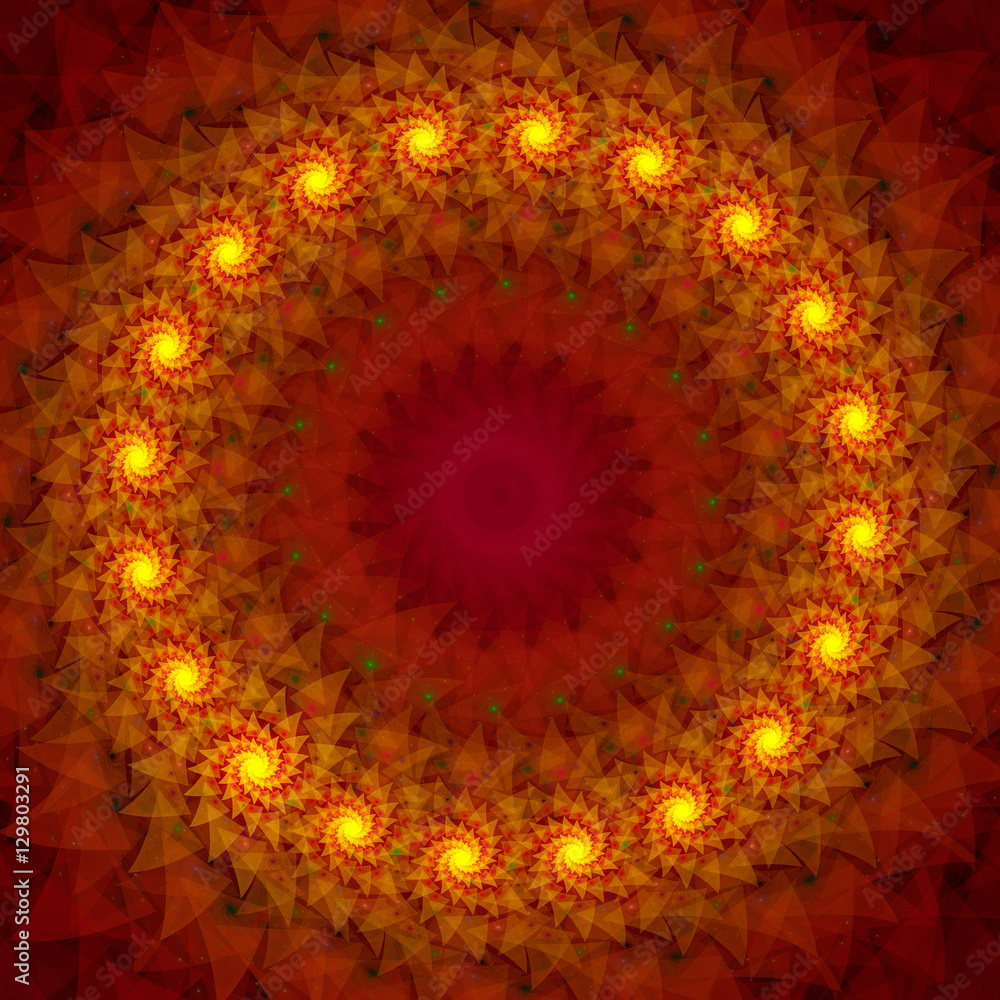 Fototapeta premium Colored abstract fractal pattern. Computer generated graphics.