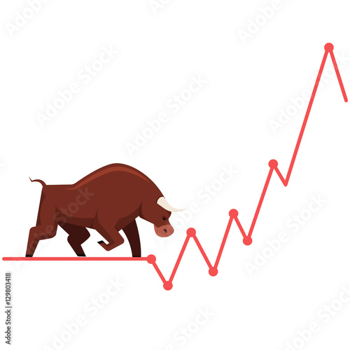 Stock exchange market bulls metaphor