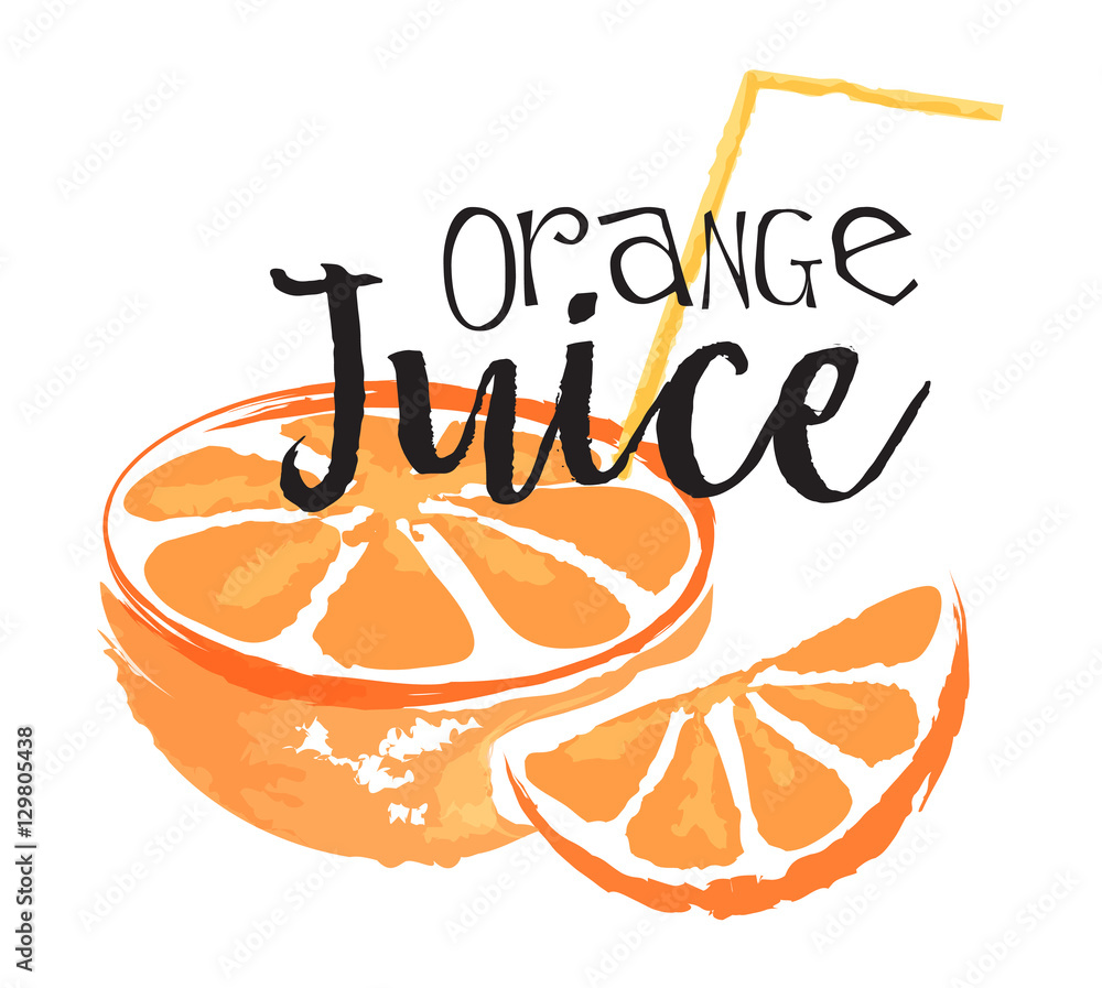 Orange fruit label and sticker Adobe Stock