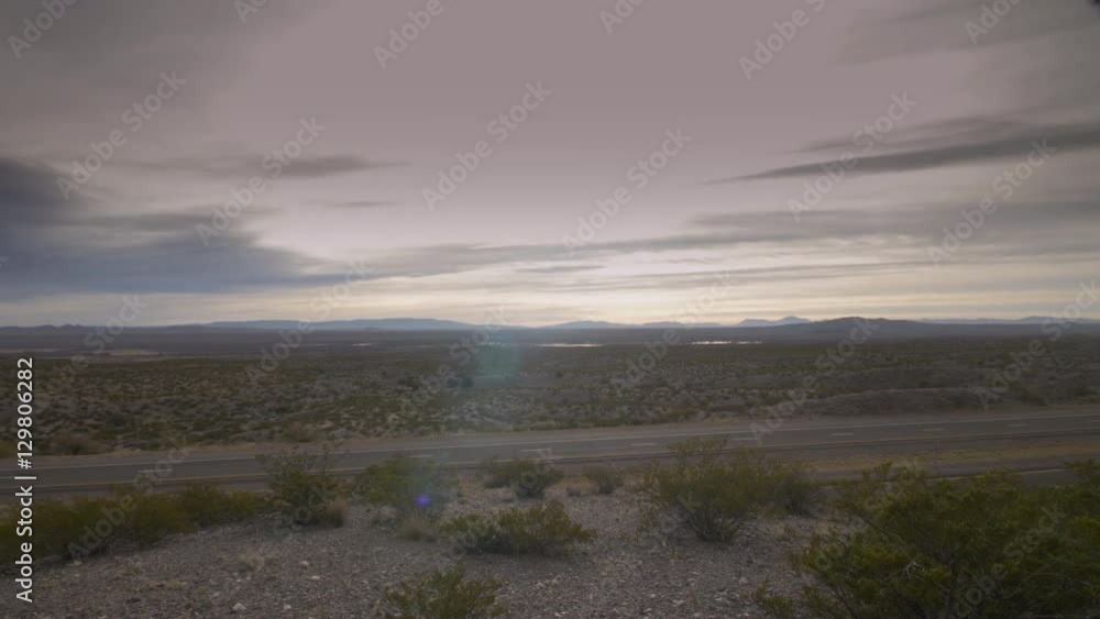 Wide Pan of New Mexico Desert at Sunrise Wide Pan of New Mexico Desert at Sunrise