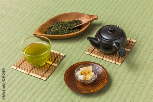 日本茶いろいろ Japanese green tea and teapot