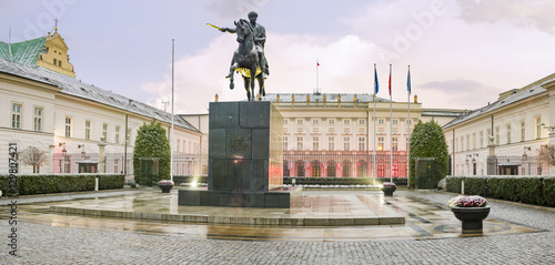the presidential palace in Warsaw

