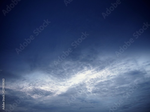 Blurry Cloudy Sky With Vignette For Backgrounds