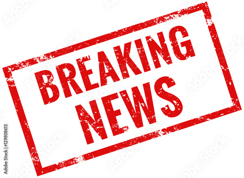 Breaking news stamp red