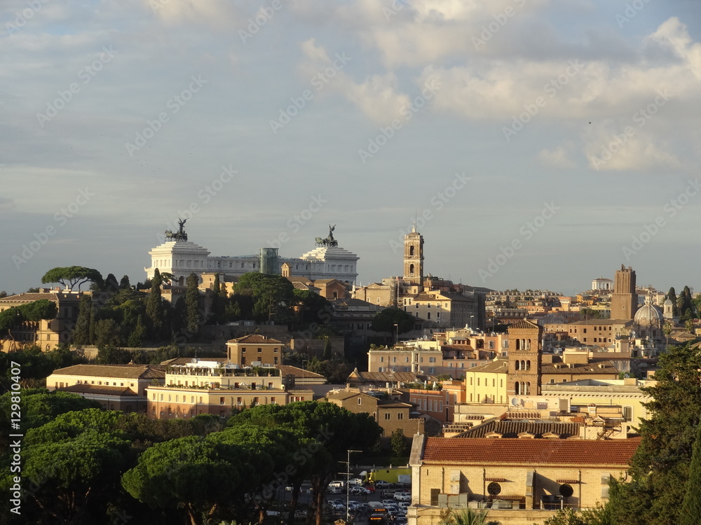 View of Rome from the Aventine hill (M. Aventino). Italy