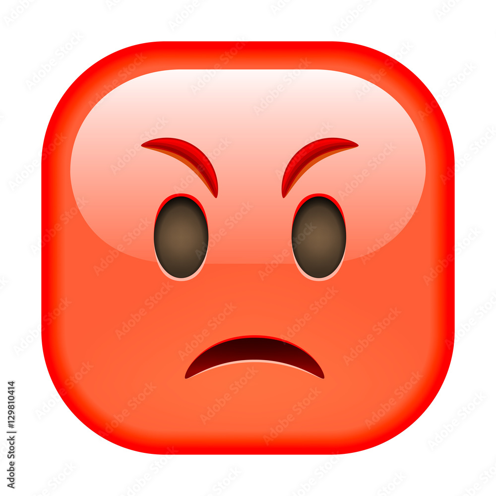 Fototapeta premium Angry Red Emoticon