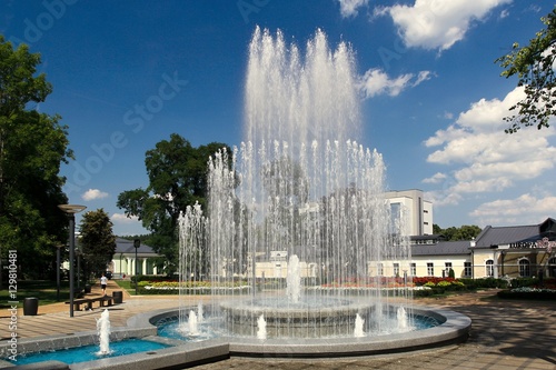Musical fountain in the spa park in Druskininkai, Lithuania.