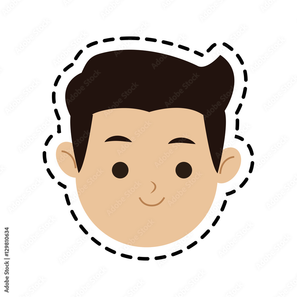 Man cartoon icon. Male avatar person people and human theme. Isolated design. Vector illustration