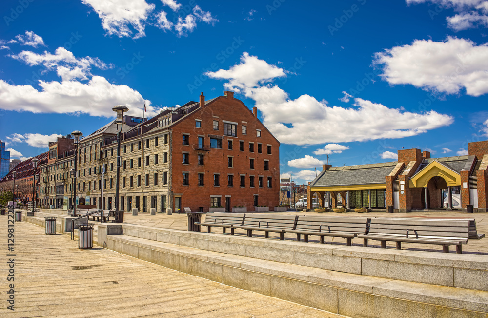 Customhouse Block in Long Wharf Landing in Boston