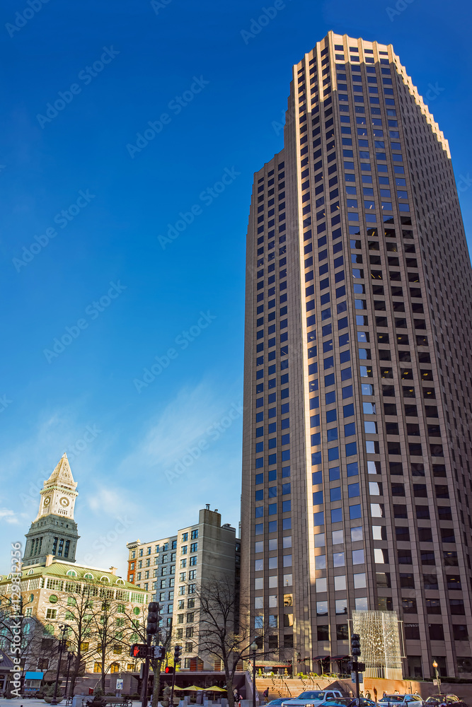 Financial District and Custom House Tower on Faneuil Hall Square