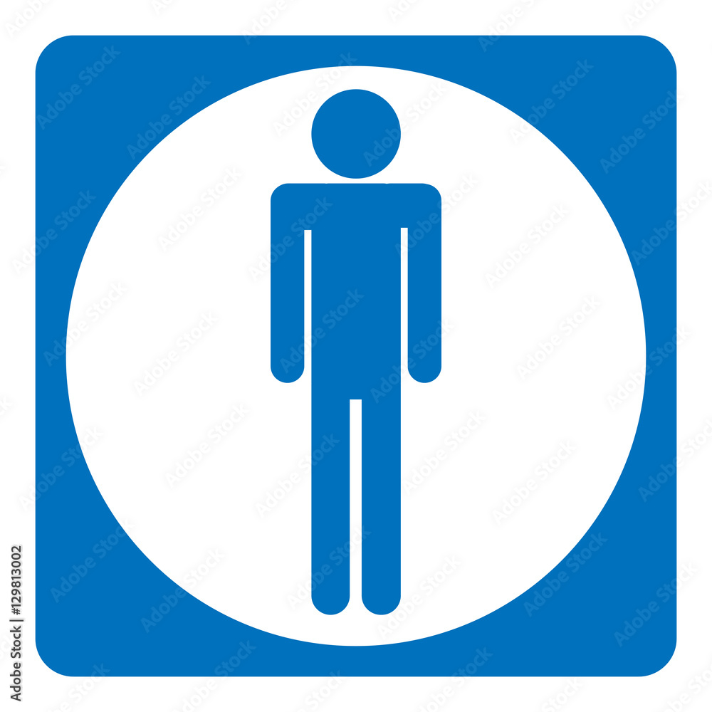 Toilet sign, man, vector icon Toilet sign, man, vector icon