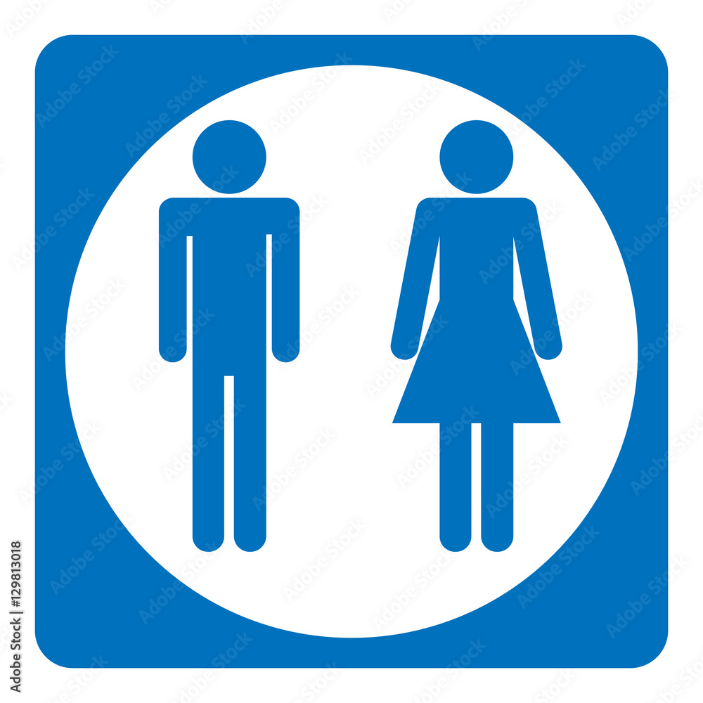 Toilet sign, man and woman, vector icon Toilet sign, man and woman, vector icon
