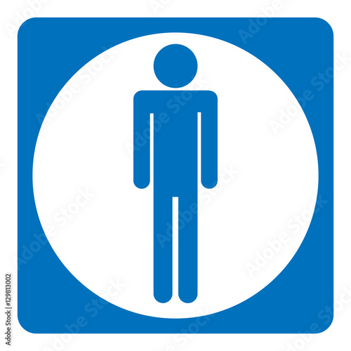 Toilet sign, man, vector icon