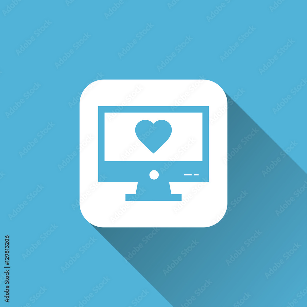 Obraz premium heart in monitor