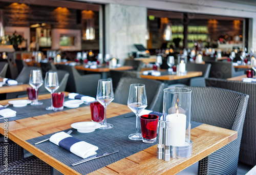 Typical restaurant terrace in Ascona
