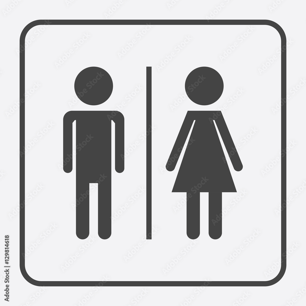 Vector man and woman icon on white background. Modern flat pictogram. Simple flat symbol for web site design. Vector man and woman icon on white background. Modern flat pictogram. Simple flat symbol for web site design.