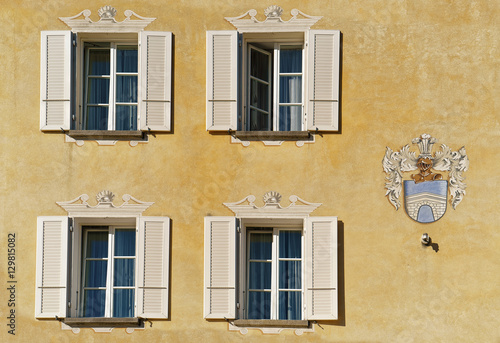 Windows of House in Ascona in Ticino in Switzerland