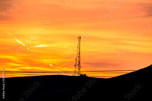 Dramatic sunset clouds