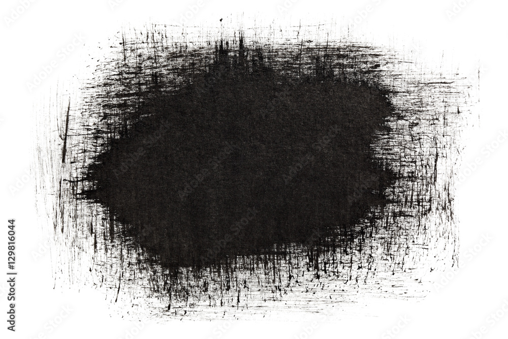 Black ink strokes - obrazy, fototapety, plakaty 