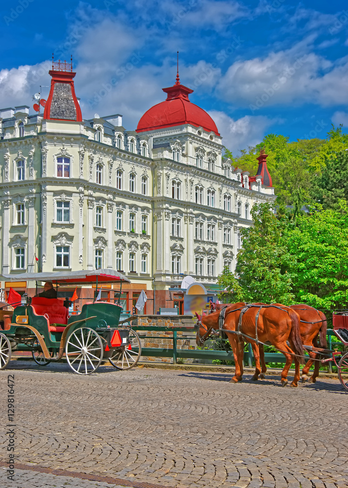 Horse carriage in Karlovy Vary