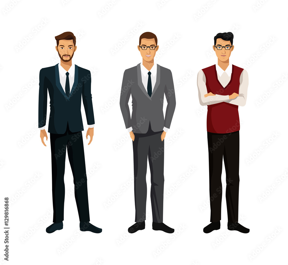 three men businessman team work vector illustration eps 10 three men businessman team work vector illustration eps 10