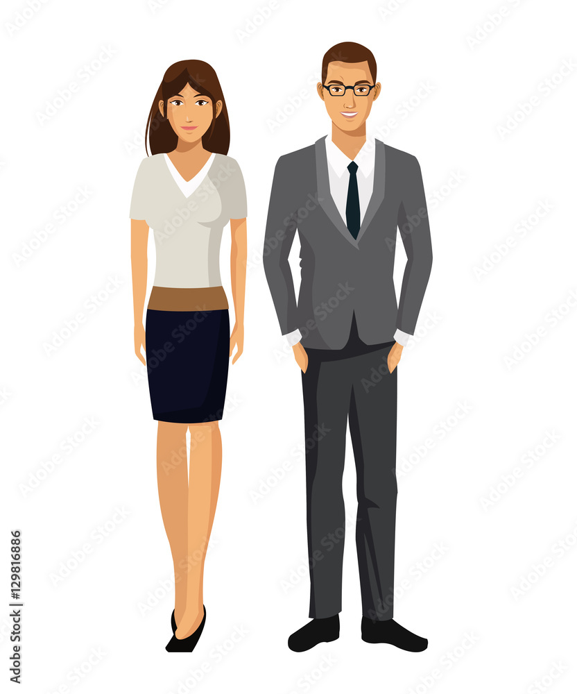 man and woman business team work support vector illustration eps 10 man and woman business team work support vector illustration eps 10