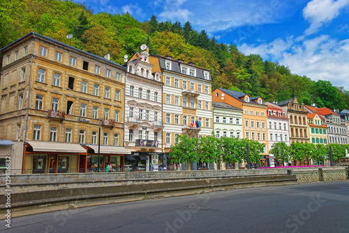 Promenade at historical street in Karlovy Vary © Roman Babakin