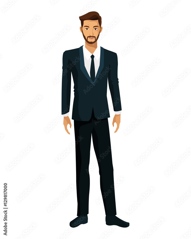 man bearded suit business executive vector illustration eps 10 man bearded suit business executive vector illustration eps 10