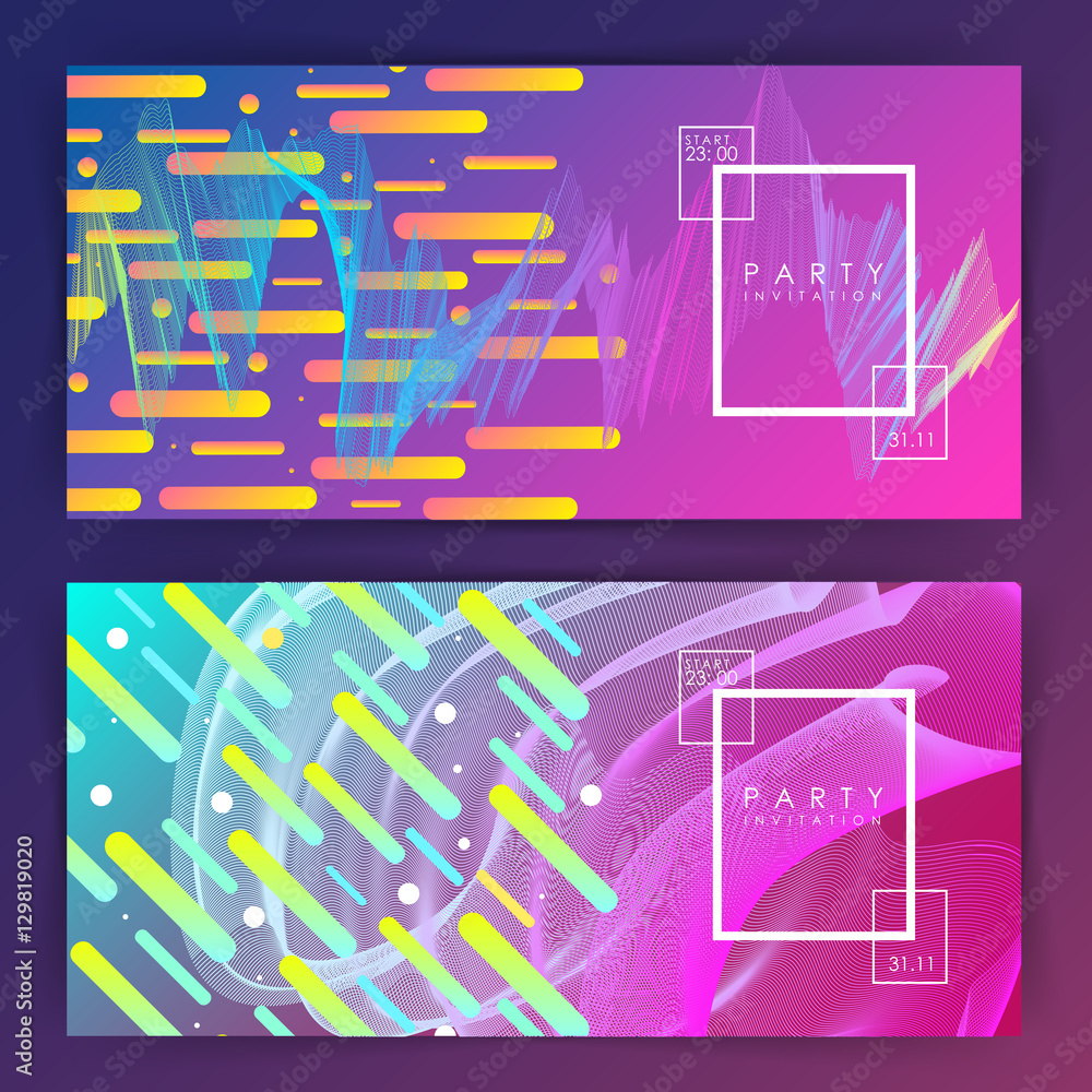Party invitation or poster template. Stock Vector | Adobe Stock