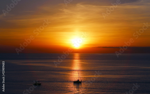 Beautiful sea sunset