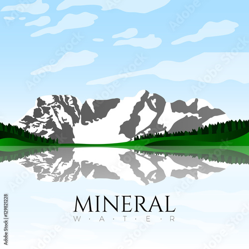 Mineral water illustration