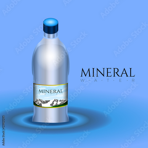 Isolated minteral water bottle