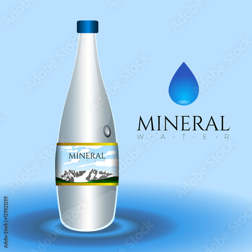 Isolated minteral water bottle