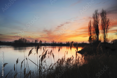 Wallpaper Mural Sonnenuntergang am See Torontodigital.ca