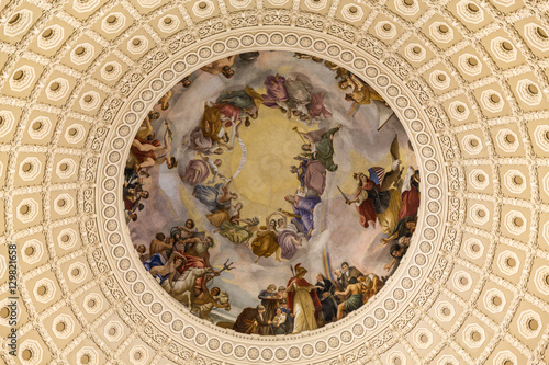 фотографія The very top of the Rotunda or Dome of the Capitol Building