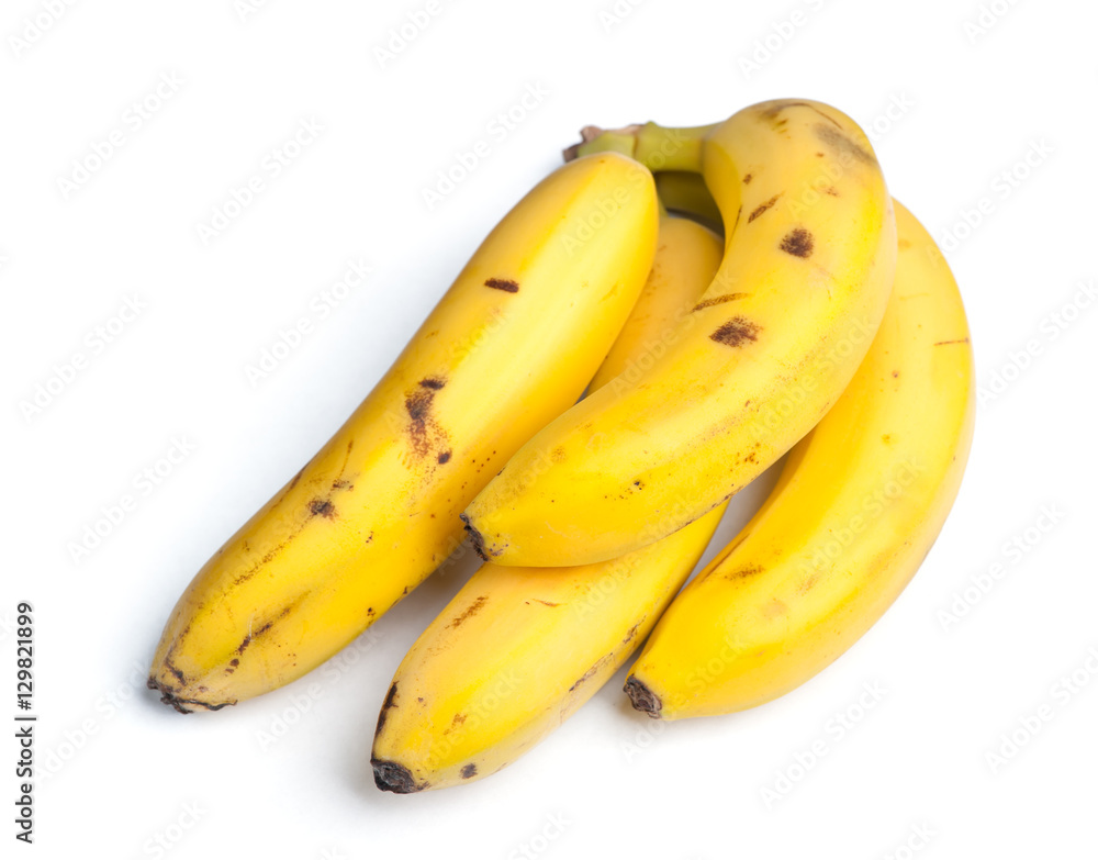 Rotten bananas isolated