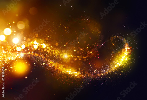 Golden Christmas and New Year background