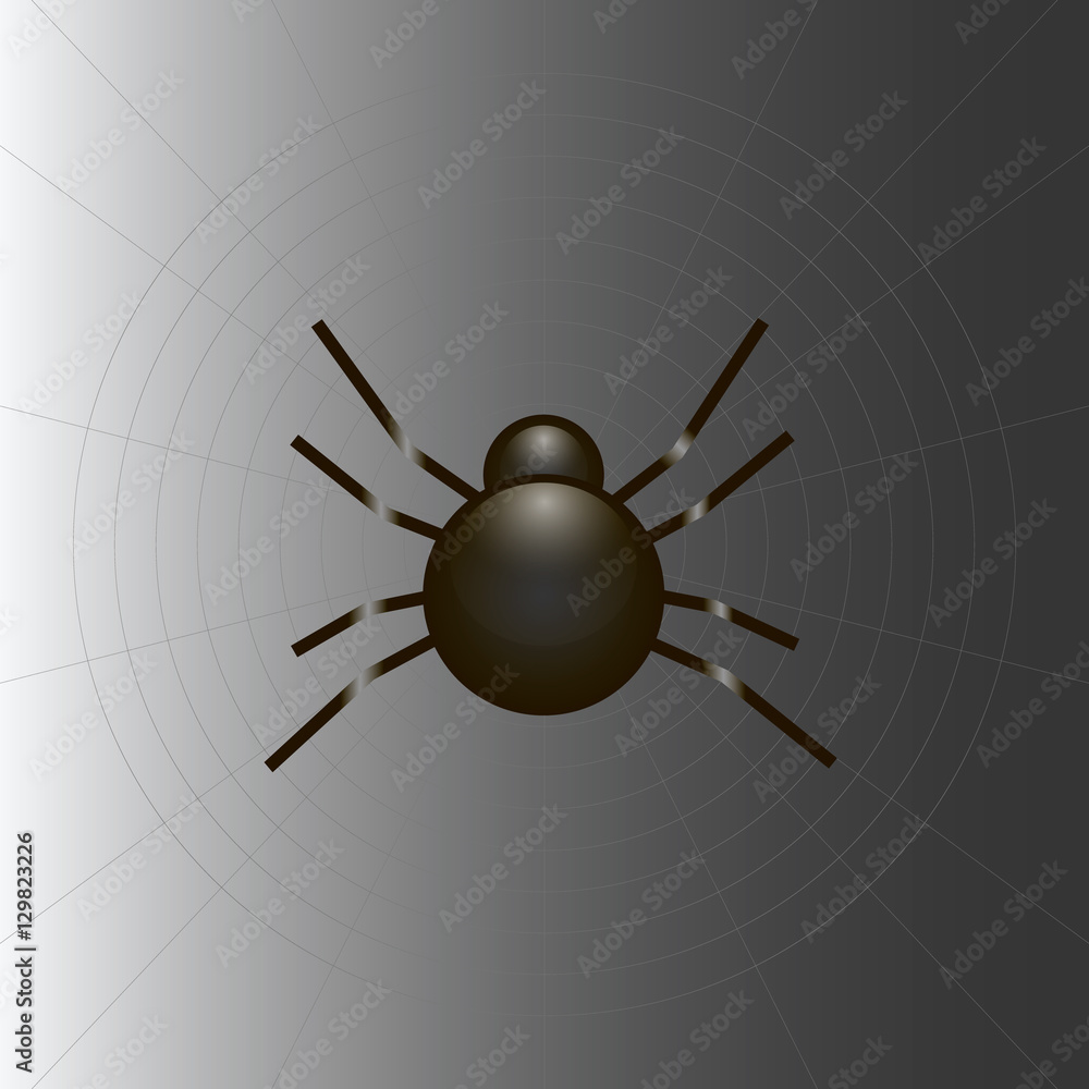 Logo spider, black spider, enimal Stock Vector | Adobe Stock