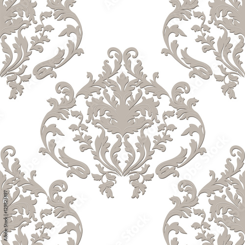 Vintage baroque ornament. Retro pattern antique style. Luxury old fashioned d...