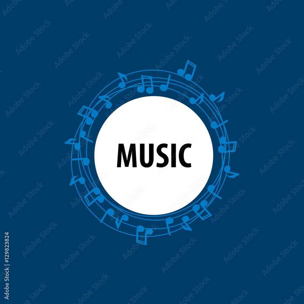 Obraz premium vector logo music