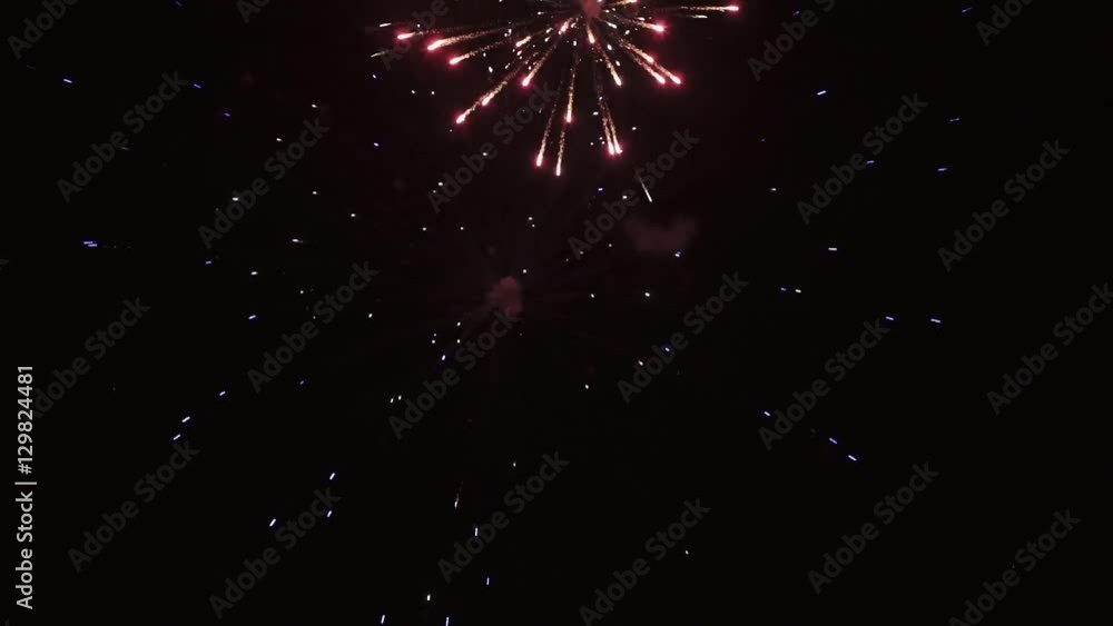 Fireworks in a dark sky Fireworks in a dark sky