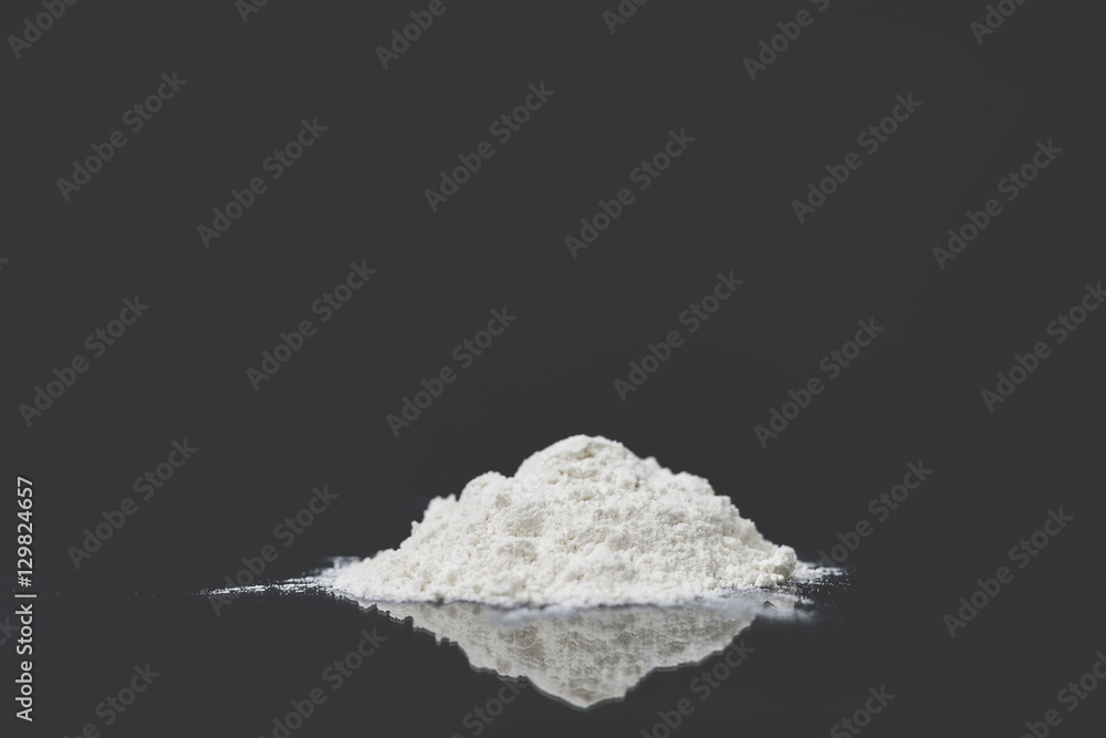 Pile of flour on a table Pile of flour on a table