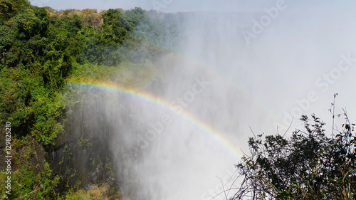 Regenbogen/Ein Regenbogen in der Gischt der Victoriafälle in Sambia