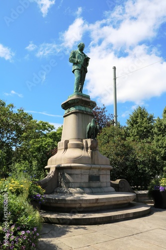 Bronze statue of inventor John Ericsson in Gothenburg, Sweden Scandinavia